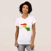 Kurdistan Flag Map, volledig formaat T-shirt (Voorkant volledig)