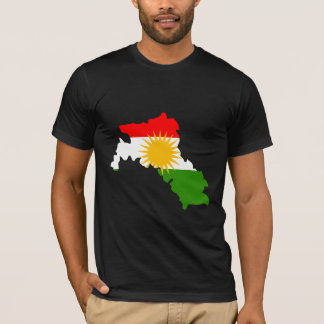 Kurdistan Flag Map, volledig formaat T-shirt