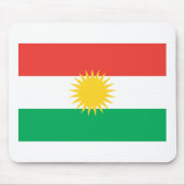 Kurdistan Flag Mousepad Muismat (Voorkant)