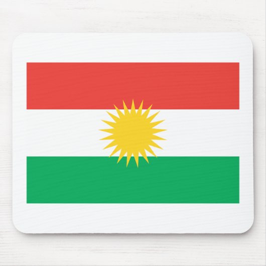 Kurdistan Flag Mousepad Muismat (Voorkant)
