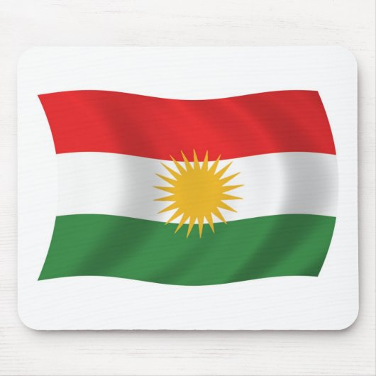 Kurdistan Flag Mousepad Muismat (Voorkant)