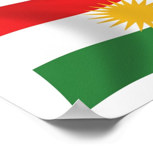 Kurdistan Flag Poster Print (Hoek)