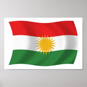 Kurdistan Flag Poster Print