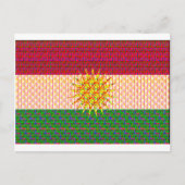 Kurdistan Flag Psychedelic Briefkaart (Voorkant)
