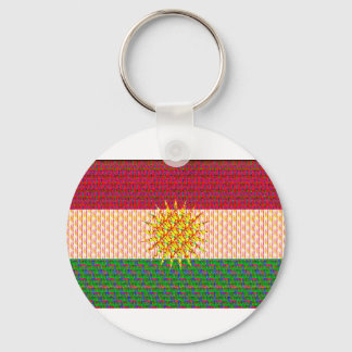 Kurdistan Flag Psychedelic Sleutelhanger