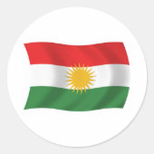 Kurdistan Flag Sticker (Voorkant)