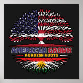 Kurdistan Kurdish US American USA United States Tr Poster (Voorkant)