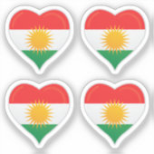 Kurdistan liefdesvlag trots sticker (Voorkant)
