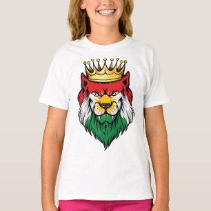 Kurdistan Lion King Flag T-shirt