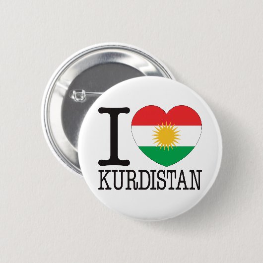 Kurdistan Love v2 Ronde Button 5,7 Cm (Voorkant /achterkant)