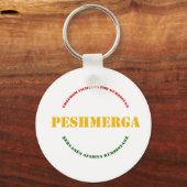 KURDISTAN Peshmerga Freedom Warrior Sleutelhanger (Voorkant)