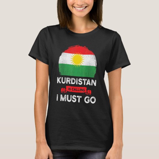 Kurdistan roept, ik moet gaan Koerdisch erfgoed Ro T-shirt (Voorkant)
