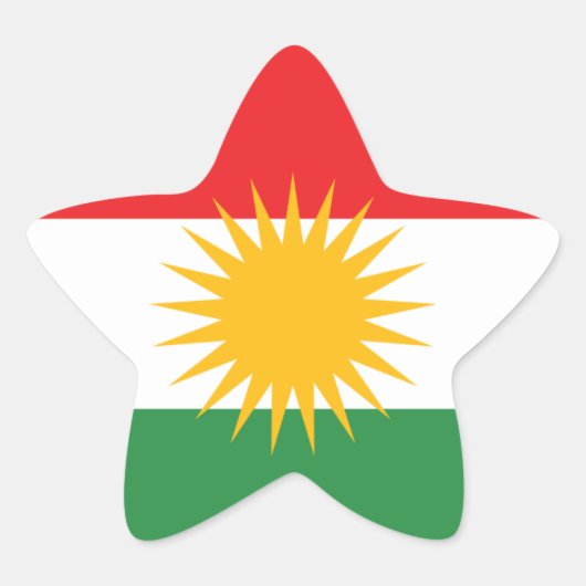 kurdistan ster sticker (Voorkant)
