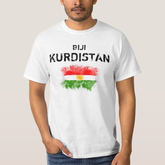 Kurdistan T-Shirt with "Biji Kurdistan" (Voorkant)