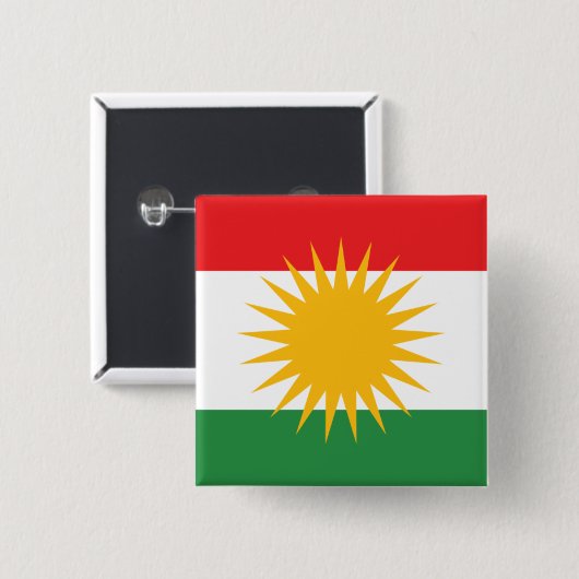 kurdistan vierkante button 5,1 cm (Voorkant /achterkant)