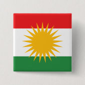 kurdistan vierkante button 5,1 cm (Voorkant)