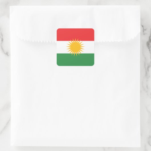 kurdistan vierkante sticker (Tas)