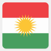 kurdistan vierkante sticker (Voorkant)