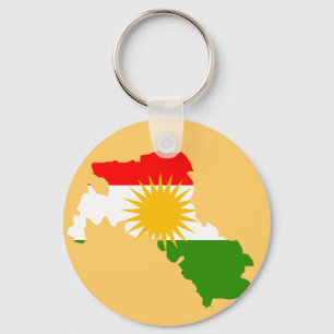 Kurdistan vlag kaart sleutelhanger