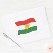 Kurdistan Vlag Sticker (Envelop)
