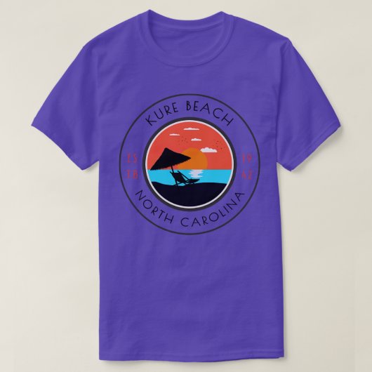 Kure Beach NC Zomertijd Ontspanning T-shirt (Design voorkant)