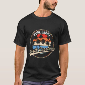  Kure Beach North Carolina Palm Tree Beach T-shirt