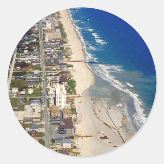 Kure Beach North Carolina Ronde Sticker (Voorkant)