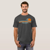 Kure Beach North Carolina Sun Palm Trees T-shirt (Voorkant volledig)