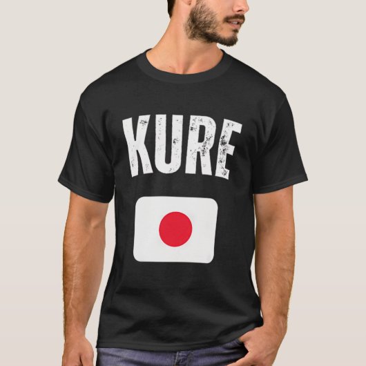 Kure Japan Vlag Reizen Souvenir Japans T-shirt (Voorkant)