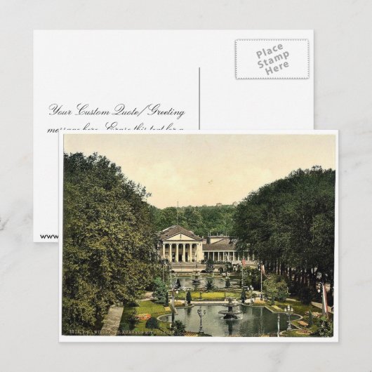 Kurhaus en omgeving, Wiesbaden, Hesse-Nassau, Briefkaart (Voorkant / Achterkant)