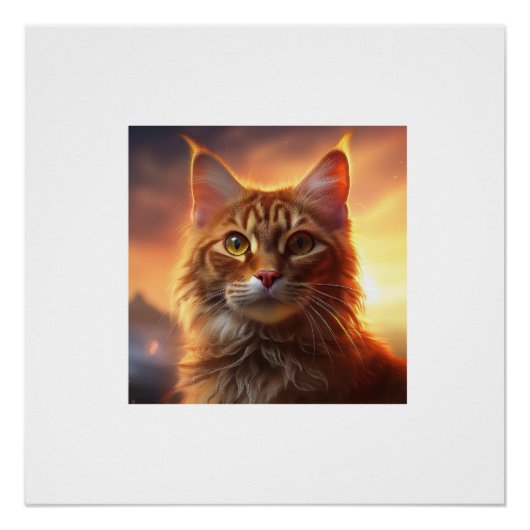 Kurilian Bobtail Cat Perfect Poster (Voorkant)