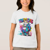 Kurious Manga Cat Tri-Blend Shirt (Voorkant)