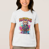 Kurious Manga Cat Tri-Blend Shirt (Voorkant)