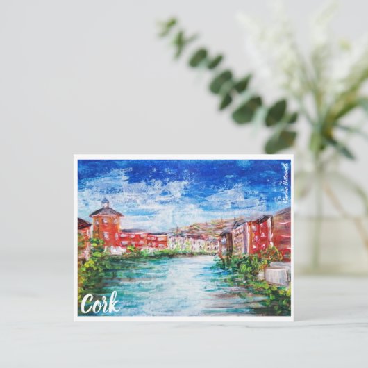 Kurk, briefkaart van het schilderen van de Lee (Staand voorkant)