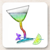KURK COASTERS - VLINDER MARTINI DRANKJES ONDERZETTER (Voorkant)