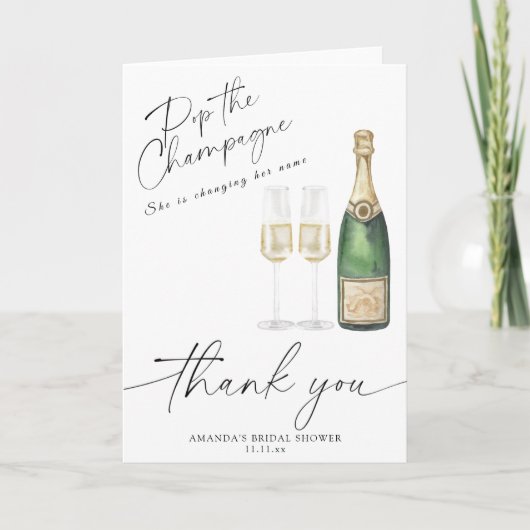 Kurk de champagne - bedankt bruidsfeest (Voorkant)