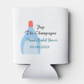 Kurk de Champagne blauwe bruidsdouche voeg naam da Blikjeskoeler (Achterkant)