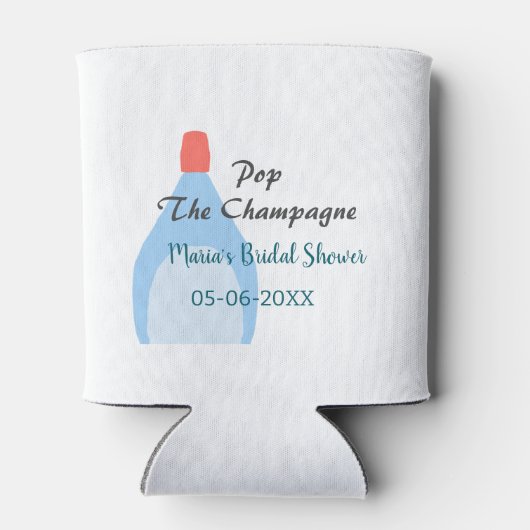 Kurk de Champagne blauwe bruidsdouche voeg naam da Blikjeskoeler (Achterkant)