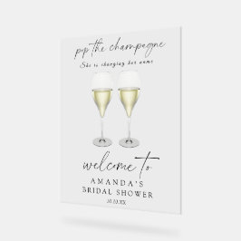 Kurk de champagne Bruidsfeest borrel Acryl Bord