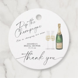 Kurk de champagne - dank je bruidsfeest bedankjes labels