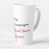 Kurk de Champagne roze bruidsdouche voeg naam datu Latte Mok (Rechterhoek)