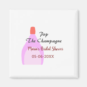 Kurk de Champagne roze bruidsfeest voeg naam datum Magneet