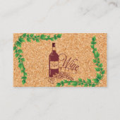 Kurk en wijn Bottelwijnstokken Visitekaartje (Voorkant)