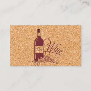 Kurk en wijnfles Vino Visitekaartje