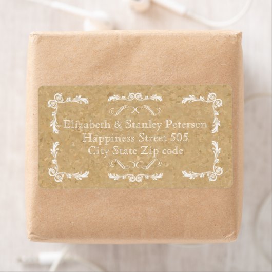 Kurk met  lijst bruiloft etiket (Insitu)