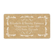 Kurk met  lijst bruiloft etiket (Voorkant)