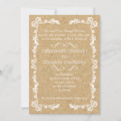 Kurk met  lijst bruiloft kaart (Voorkant)