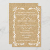 Kurk met  lijst bruiloft kaart (Voorkant / Achterkant)