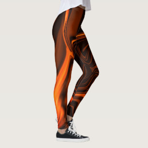 kurk of golvende koraal, over donker fonds leggings