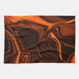 kurk of golvende koraal, over donker fonds theedoek